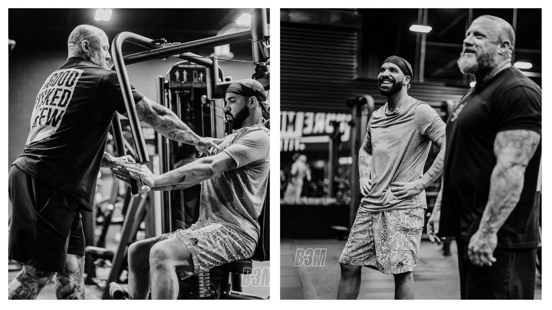 Drake with bodybuilder Mike Van Wyck (Image via Instagram @bigmikevanwyck)