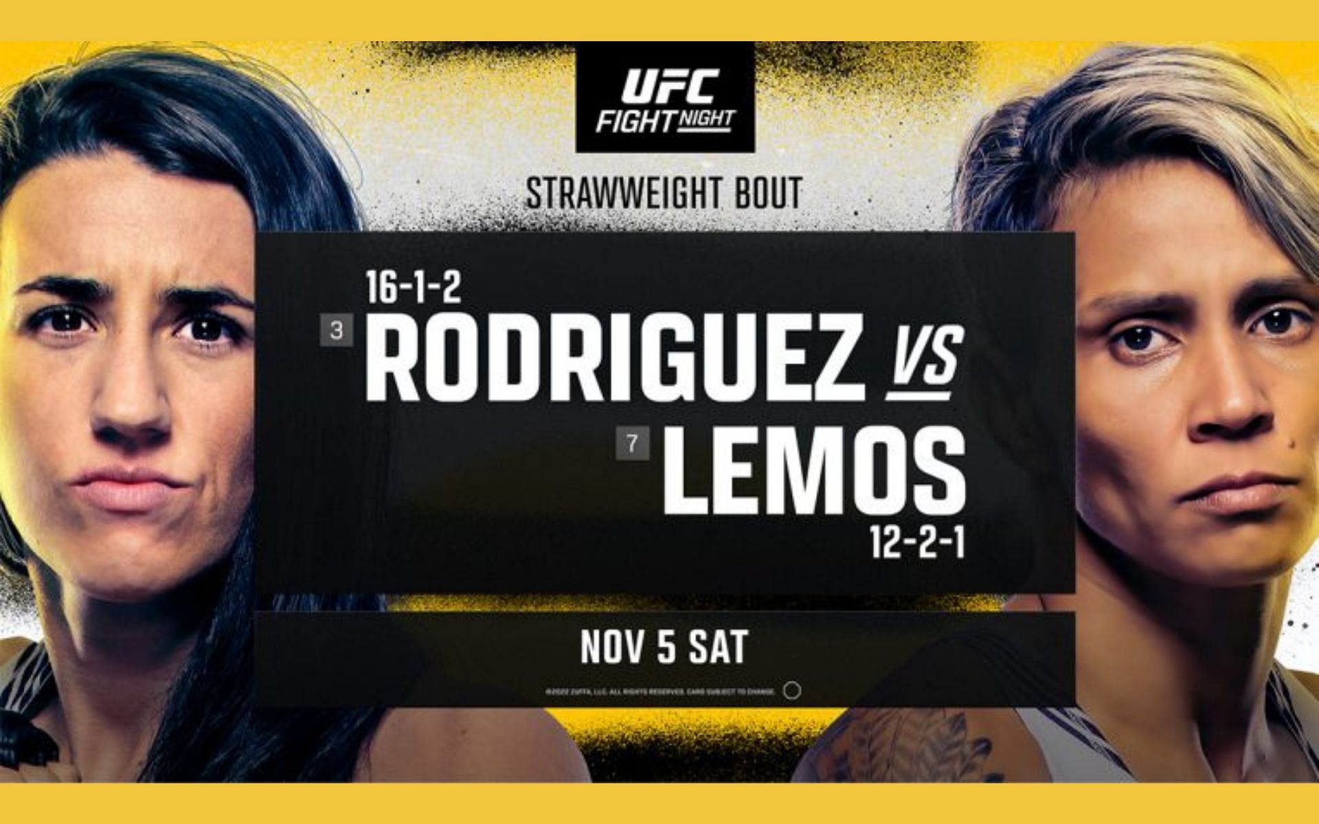 UFC Fight Night: Rodriguez vs Lemos [Image courtesy: UFC.via YouTube]