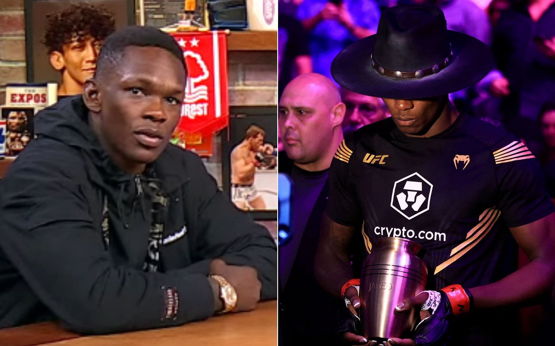 (L) Israel Adesanya {Photo credit: MMAFightingonSBN - YouTube} (R) UFC 276