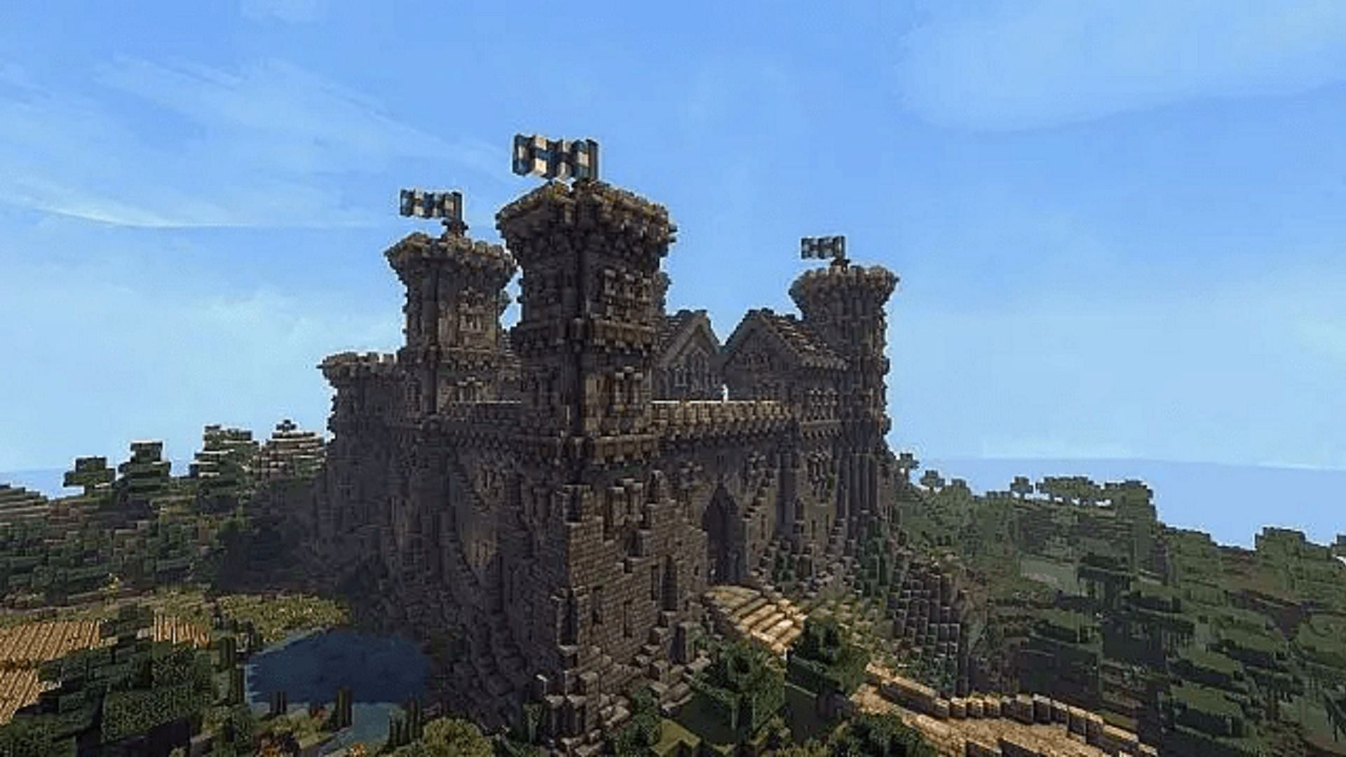 Sometimes, players just have to take a step back and look at the fruits of their labor (Image via Mojang)