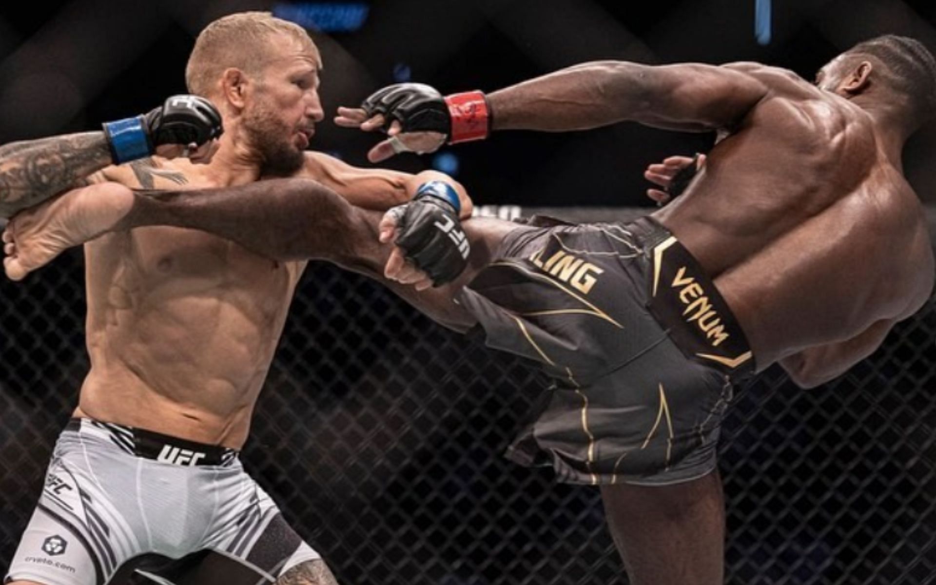 T.J. Dillashaw (left), Aljamain Sterling (right) [Image courtesy of @funkmastermma on Instagram]