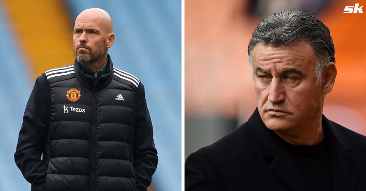 Manchester United manager Erik Ten Hag and PSG boss Christophe Galtier