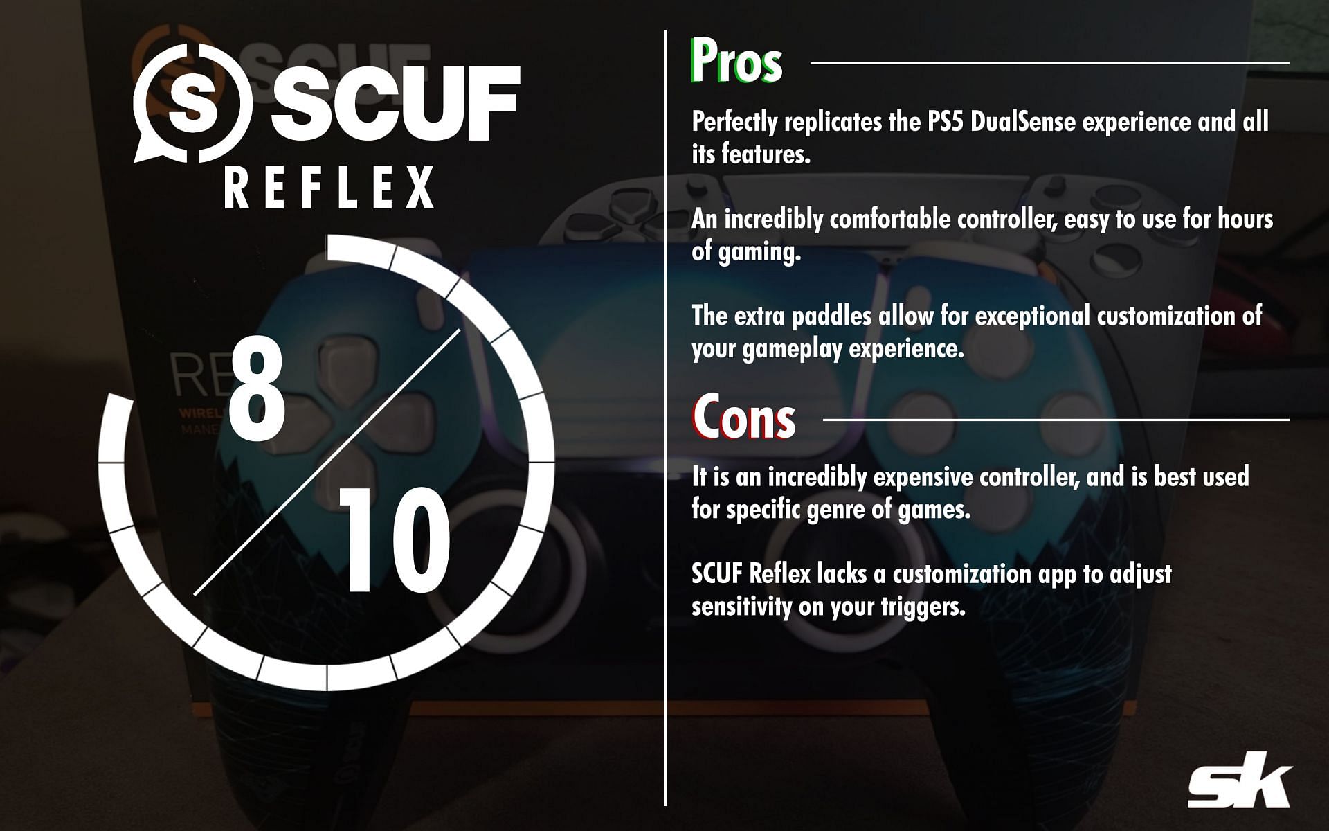 Though it is not cheap, the SCUF Reflex is a fantastic controller (Image via Sportskeeda)