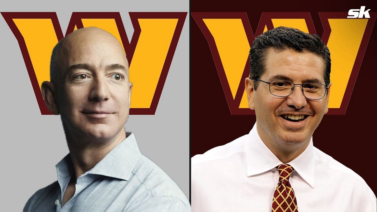 Jeff Bezos (left) is rumored to takeover control of the Commanders from Dan Snyder, who himself has a chequered past. 
