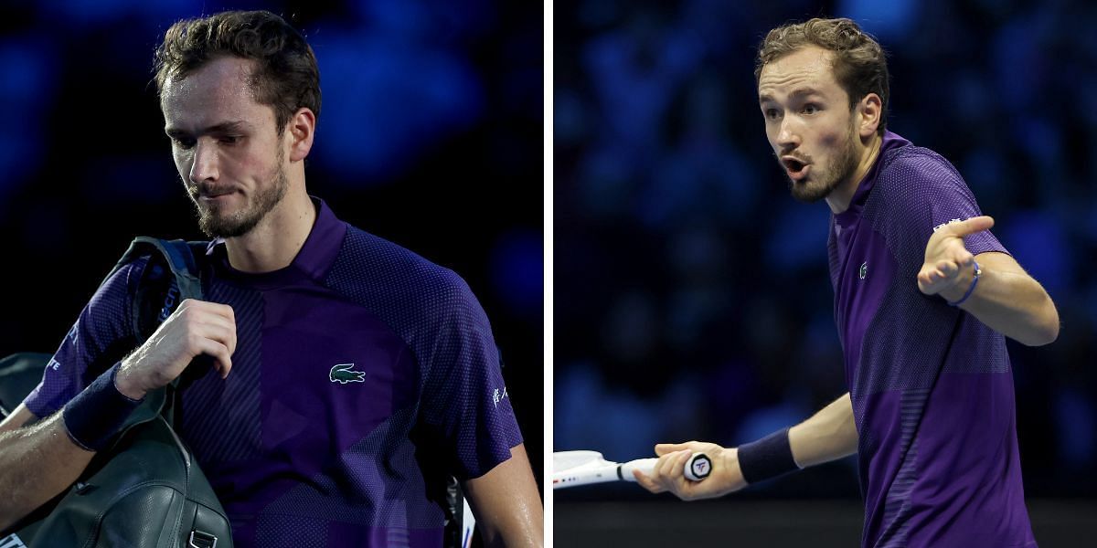 Daniil Medvedev fell to Novak Djokovic in his final ATP Finals match