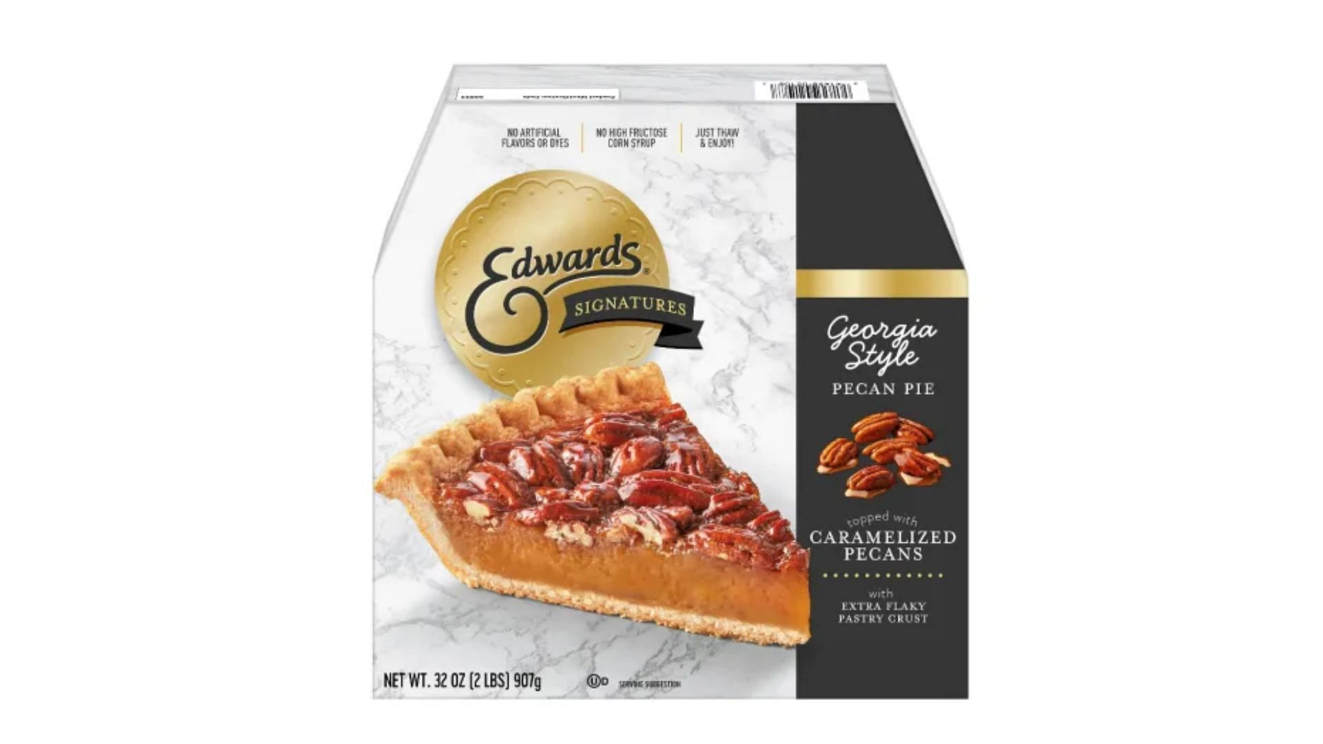 a packet of Edwards Signatures Georgia Style Pecan Pie (Image via Edwards Signatures Georgia Style Pecan Pie)