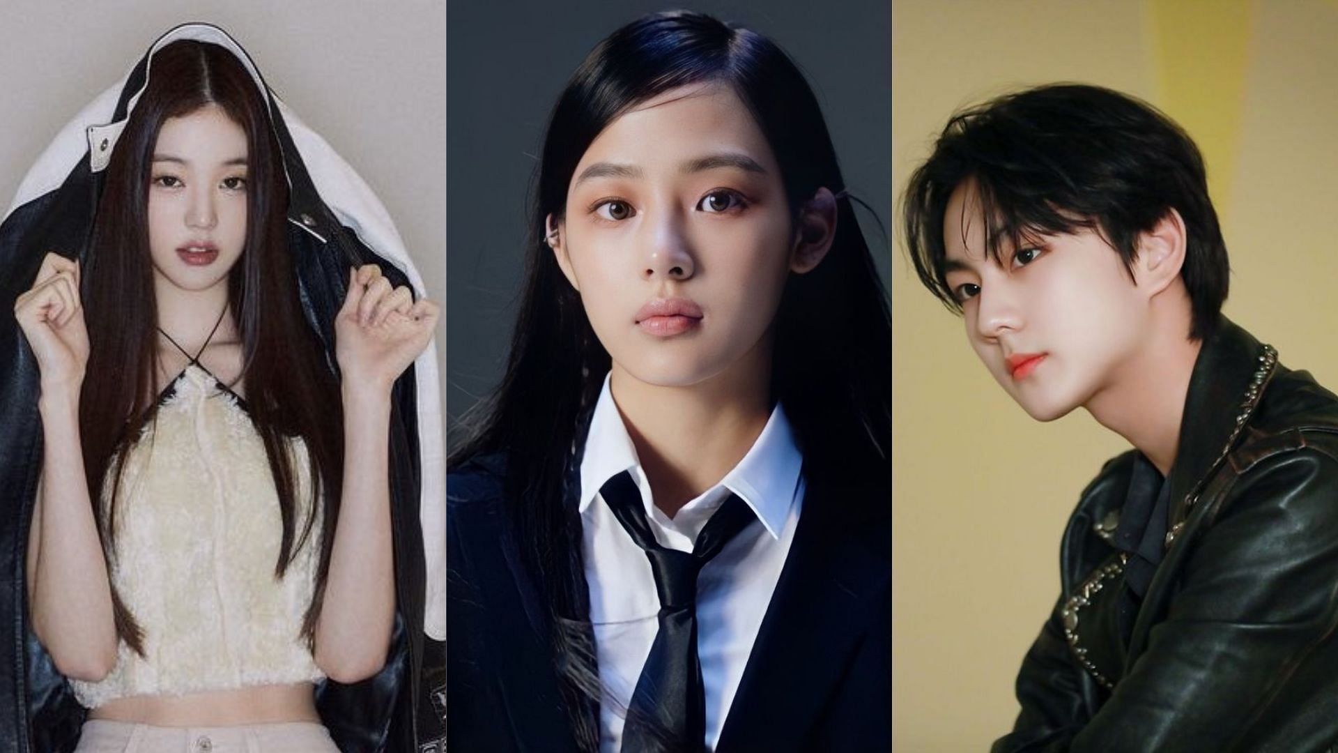 These 2004-born K-pop idols will be skipping the CSAT this year. (Images via @IVEdoll1, @JKMediaUpdate, and @MINJIKIMLOOKS)