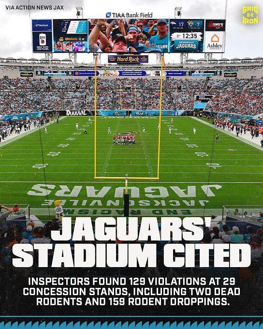 Reports: Jaguars' stadium cited for 129 concession violations