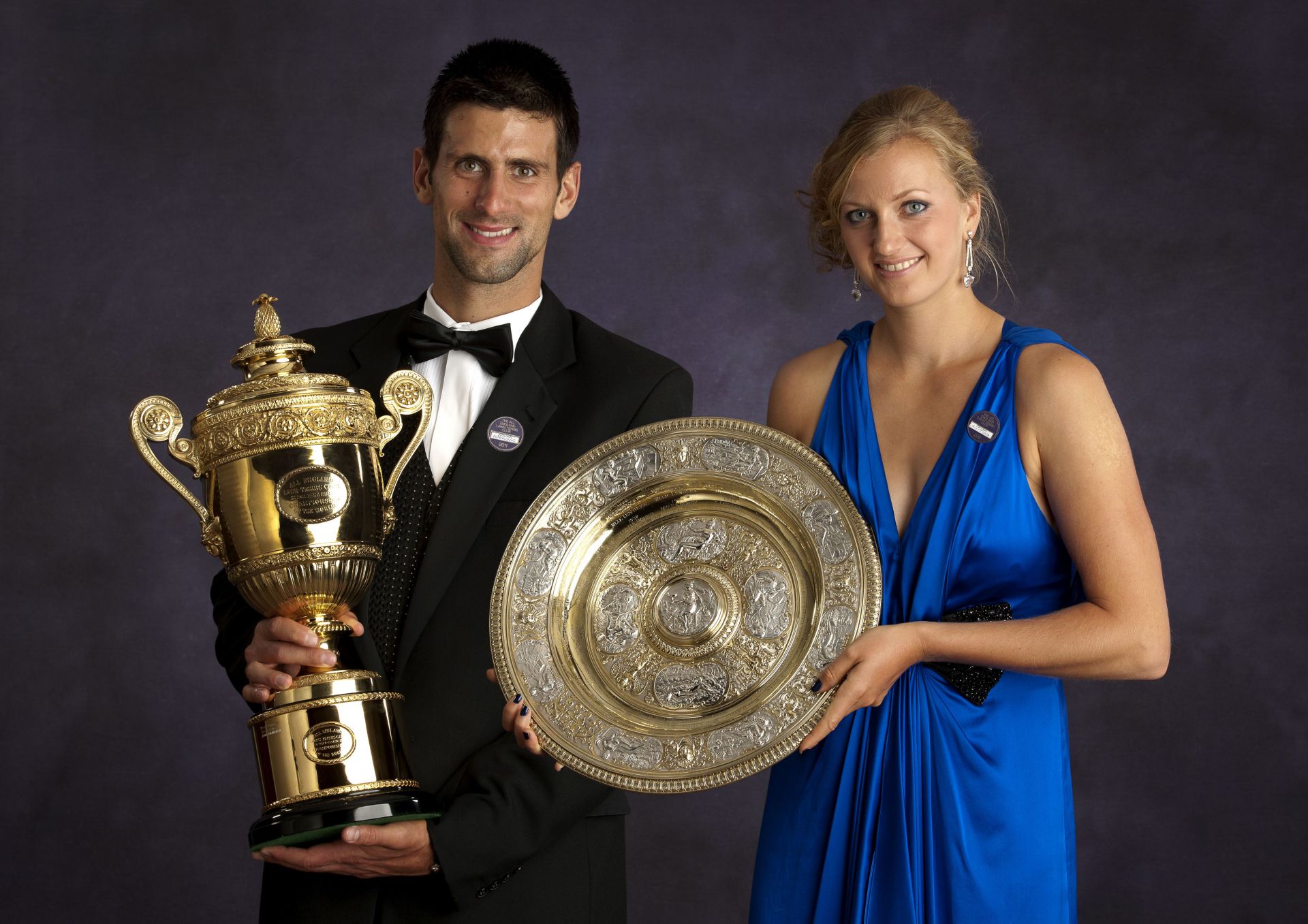 Novak Djokovic and Petra Kvitova with their first Wimbledon titles in 2011. (PC: Getty Images)