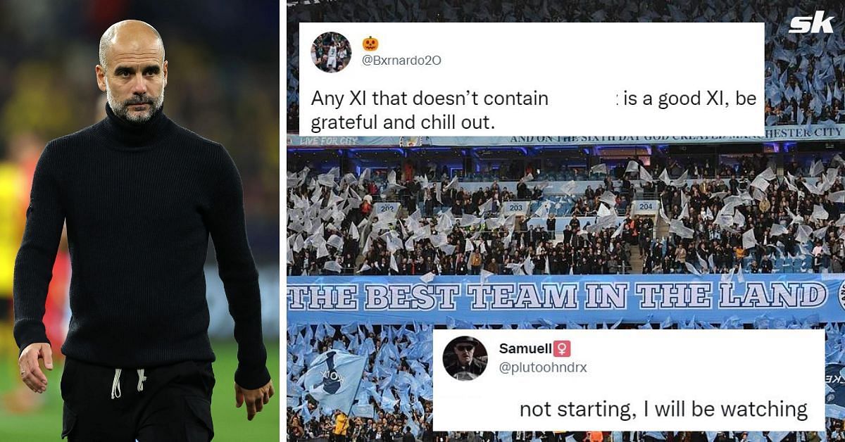 Manchester City fans were happy to see Riyad Mahrez not being a part of the starting XI