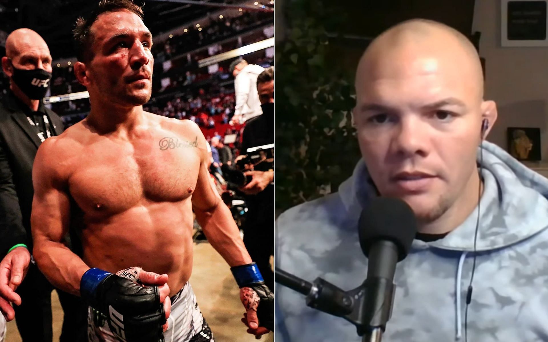 (L) Michael Chandler (R) Anthony Smith (Photo credit: Michael Bisping Podcast - YouTube)
