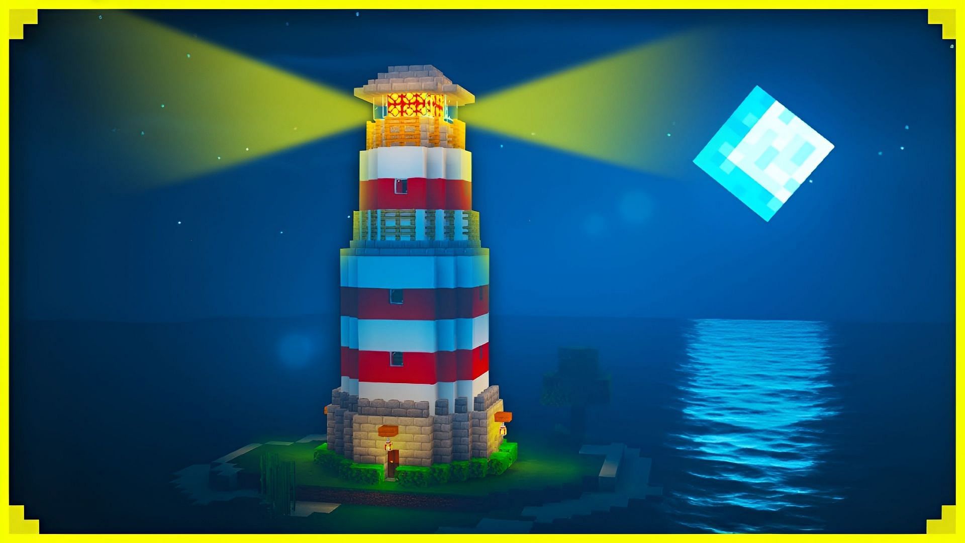 Minecraft lighthouses can be fabulous builds (Image via Youtube/RichardPixel)
