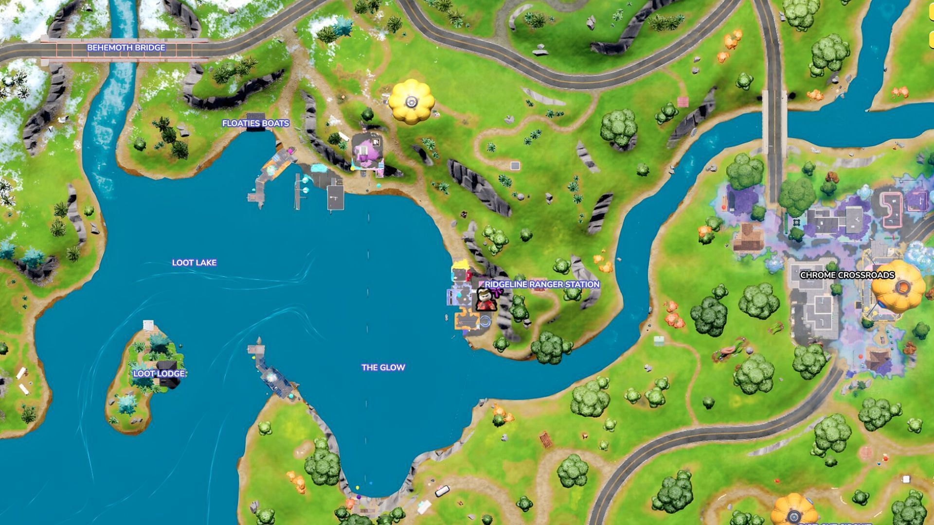 Where to find Bao Bros in Fortnite Chapter 3 Season 4 (Image via fortnite.gg screenshot)