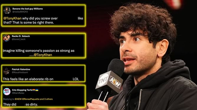 "That is some bs right there" - Twitter berates Tony Khan for forcefully stripping champion of AEW title on Dynamite