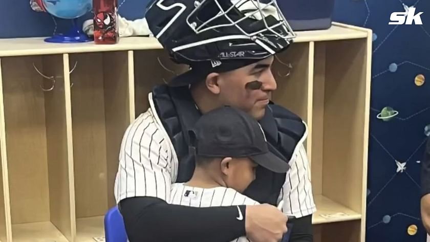 Yankees All-Star wears full uniform for career day at son's school