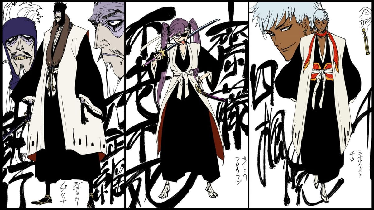 Bleach TYBW reveals Kubo’s individual illustrations of the First Gen