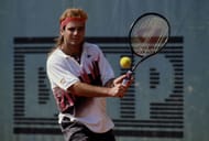 Andre Agassi during the 1990 French Open final