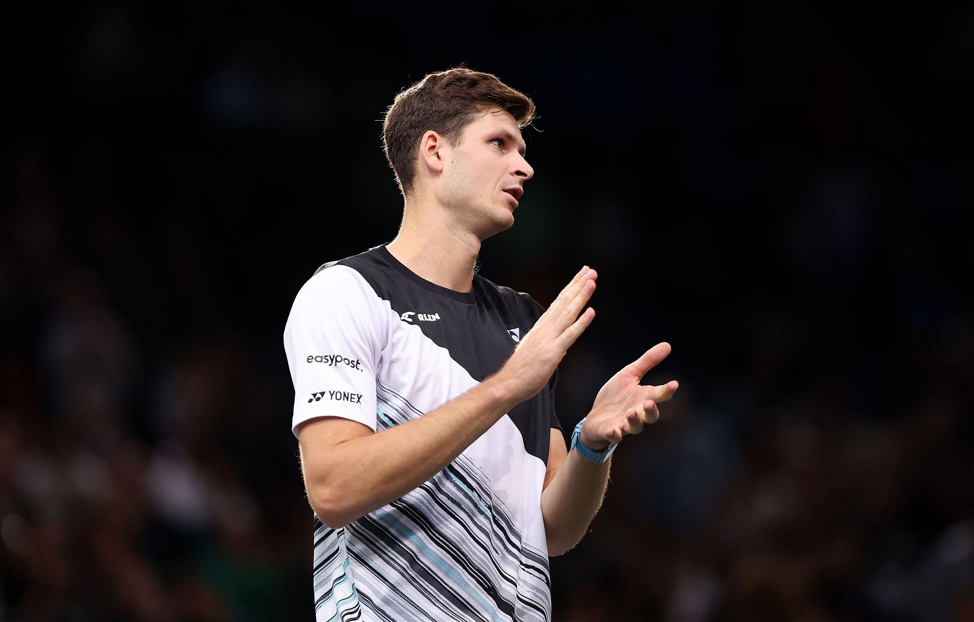 Hubert Hurkacz at the Rolex Paris Masters