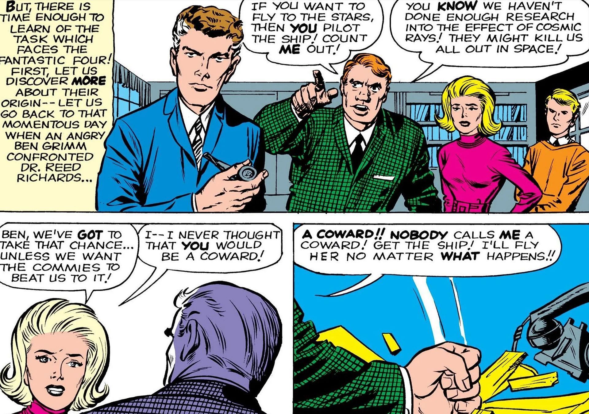 Sue Storm and Mr. Fantastic in The Fantastic Four #1 (Image via Marvel)