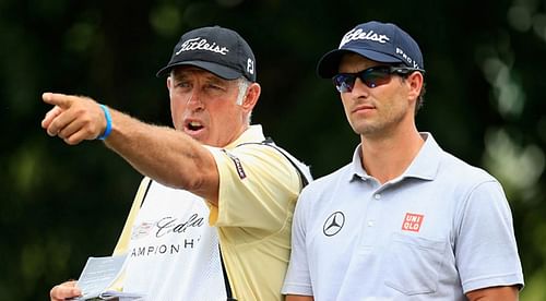 Adam Scott and Steve Williams (Image via Getty)