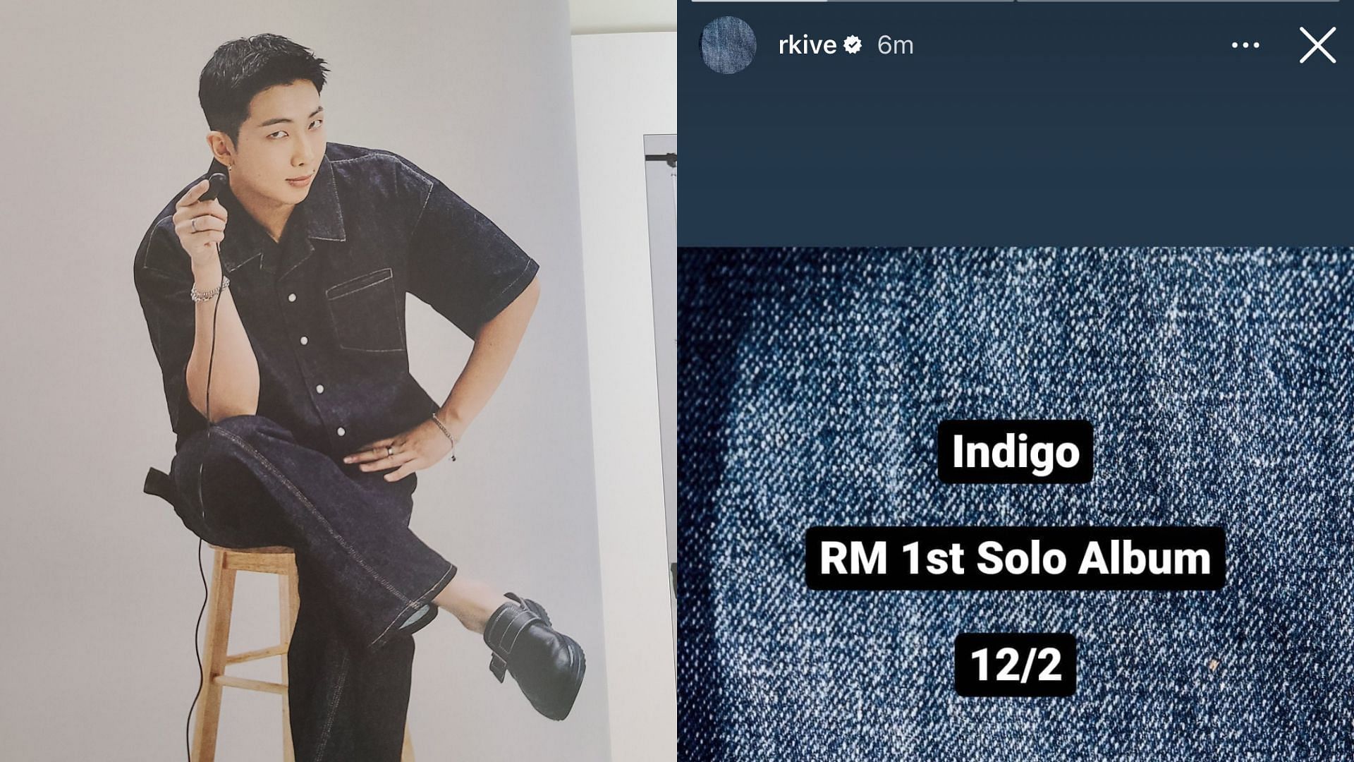 BTS RM will release his solo album Indigo on December 2, 2022 (Image via Twitter/@prodK0YA @rmarchives)