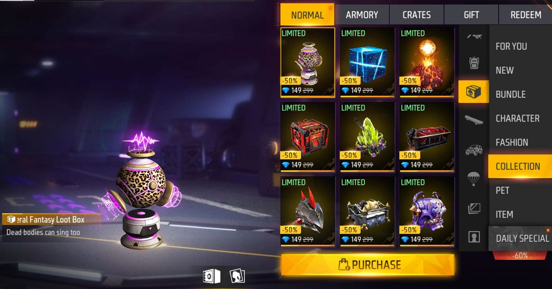 A variety of loot boxes can be availed at a discount (Image via Garena)