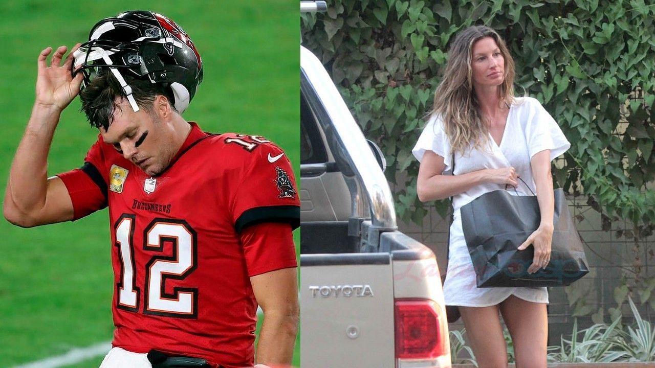 Quarterback Tom Brady (left) and ex-wife Gisele Bundchen (right).