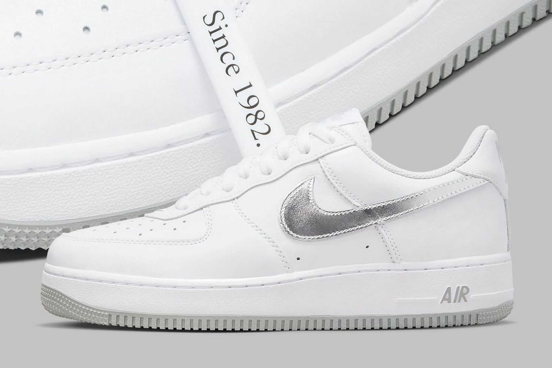 white air forces with colored swoosh
