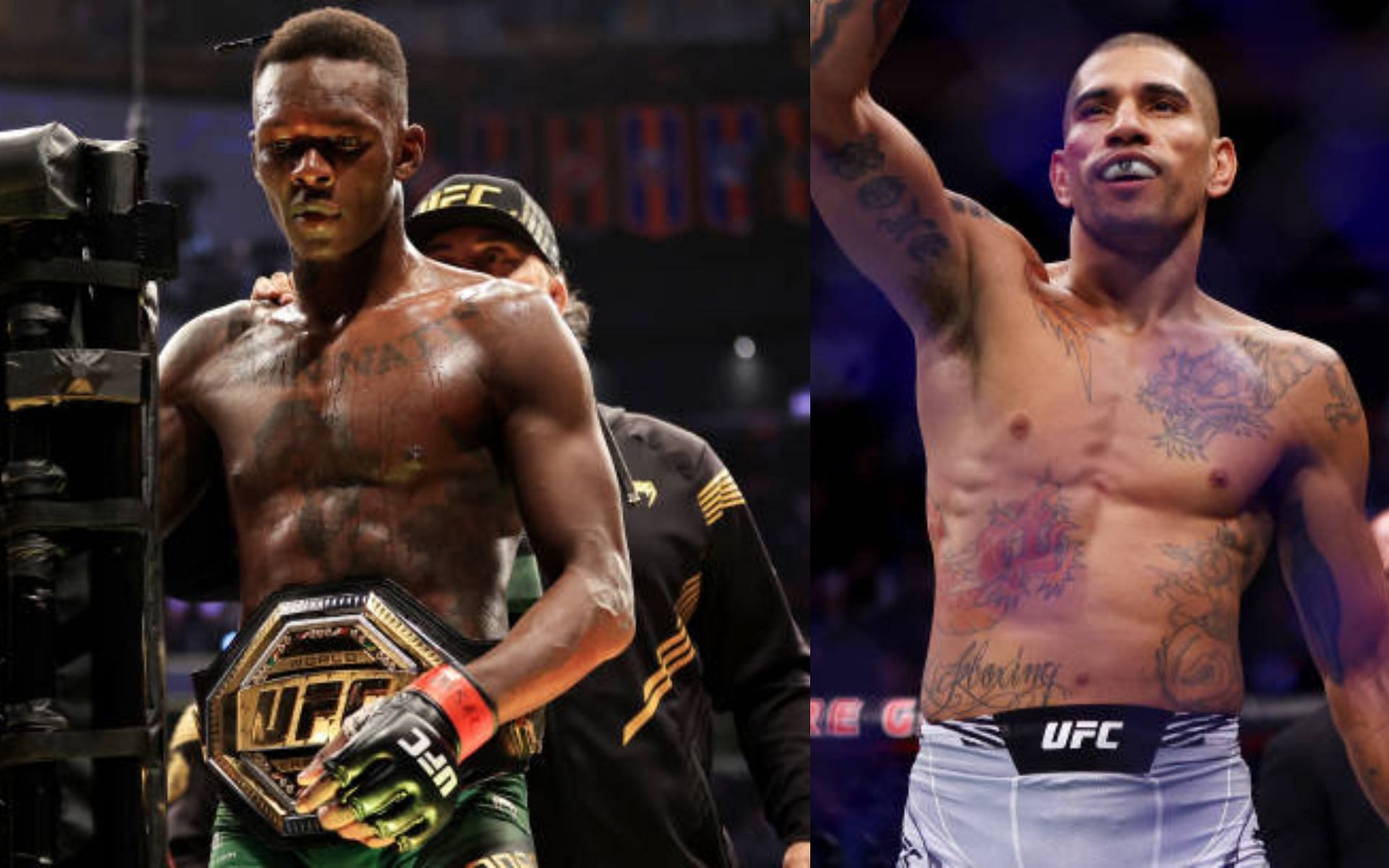 Israel Adesanya (left); Alex Pereira (right)