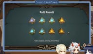 You also have to roll dice in order to obtain elements for your characters (Image via HoYoverse)