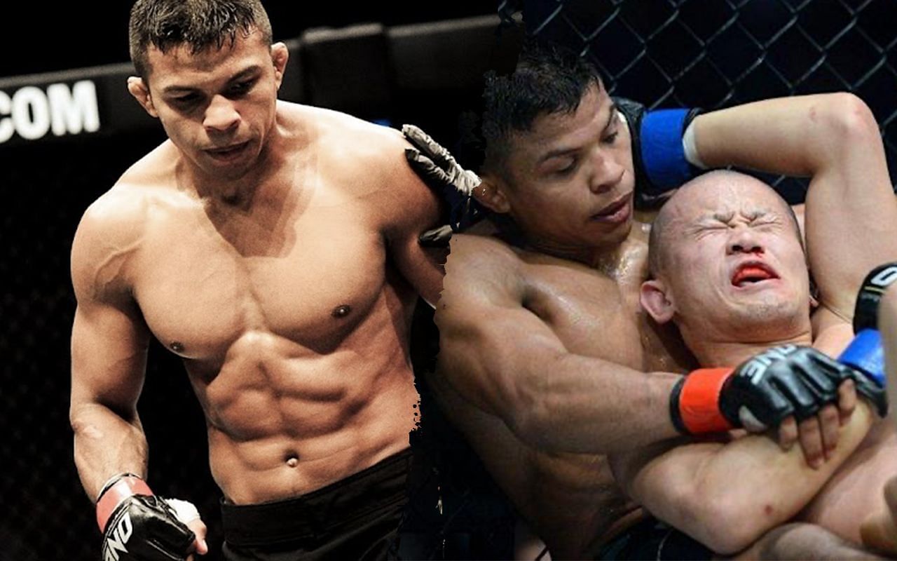 Bibiano Fernandes (left/center), Koetsu Okazaki (right), photo by ONE Championship