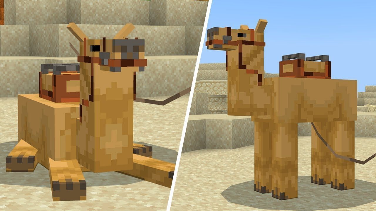Camels in Minecraft (Image via ECKOSOLDIER on YouTube)