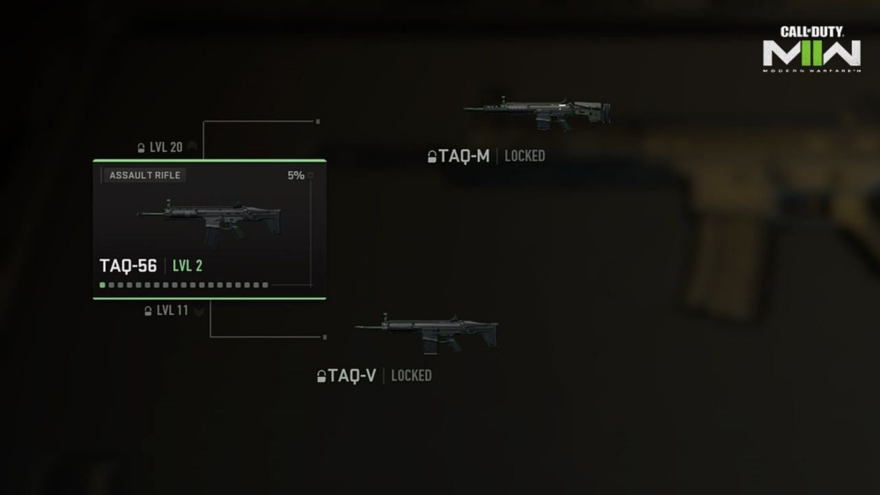 Modern Warfare 2 Tactique Verte weapon platform (Image via Activision)