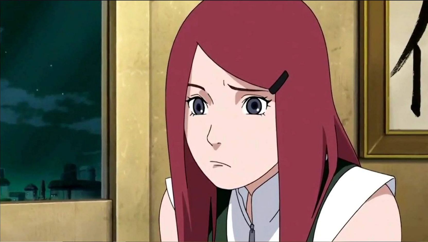 Kushina, as shown in the anime without whiskers (Image via Pierrot)