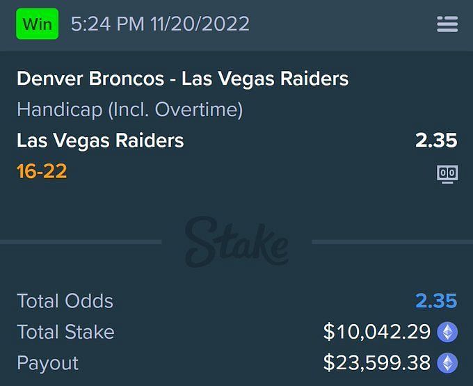 Denver Broncos lose 16-22 to Las Vegas Raiders in OT