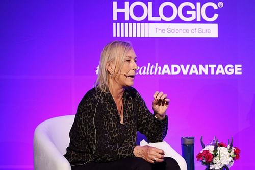 Martina Navratilova at WTA's "Her Health Advantage" event presented by Hologic.