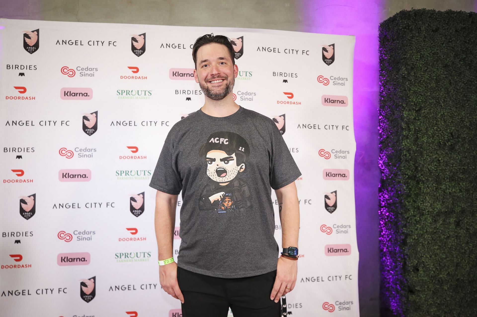 Serena Williams&#039; husband Alexis Ohanian attending a match of Angel City FC