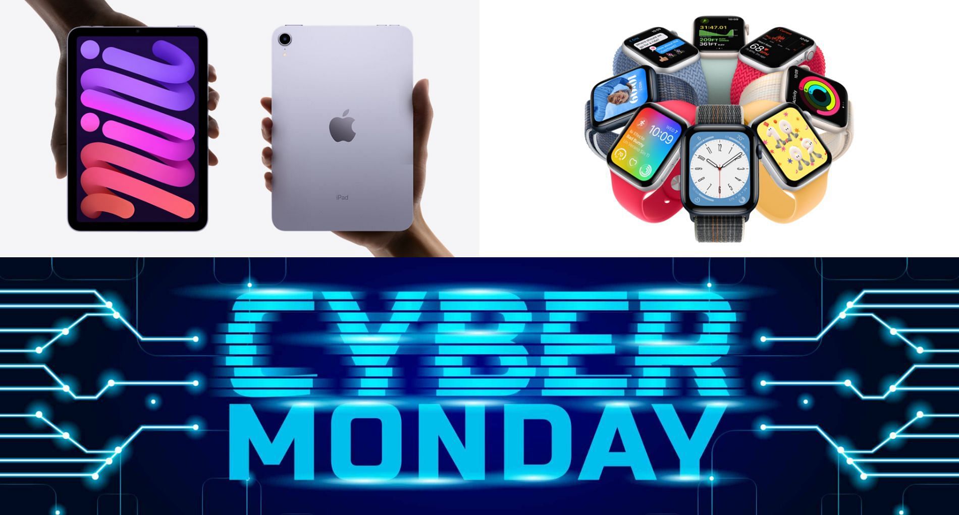 Cyber Monday deals on Apple devices (image by Apple)