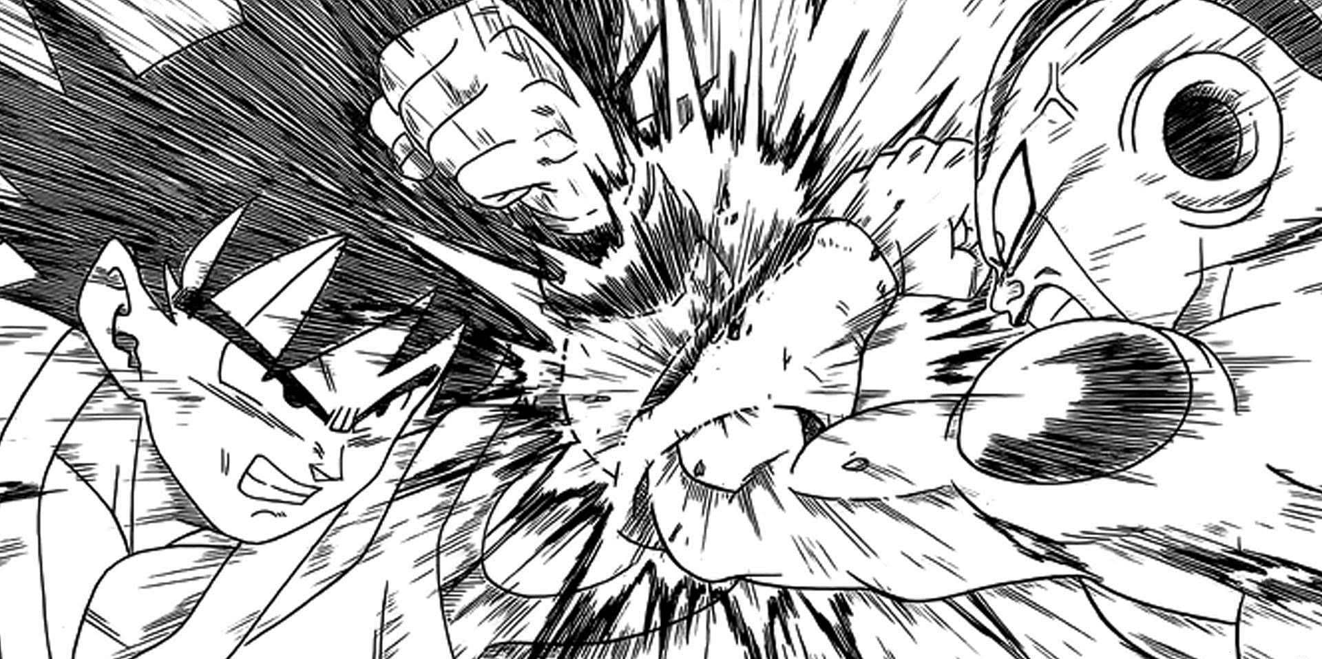 Son Goku takes on Frieza (Image via Akira Toriyama, Shueisha)