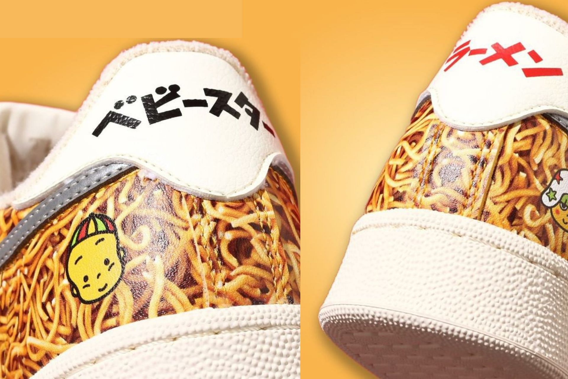 Take a closer look at the heel counters of both left and right shoe (Image via Atmos Tokyo)