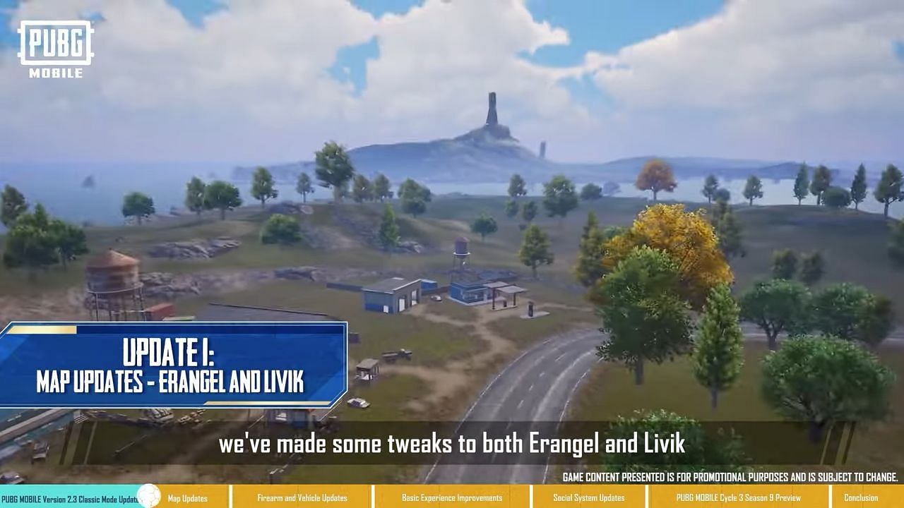 Changes to Erangel and Livik will take place (Image via Tencent)