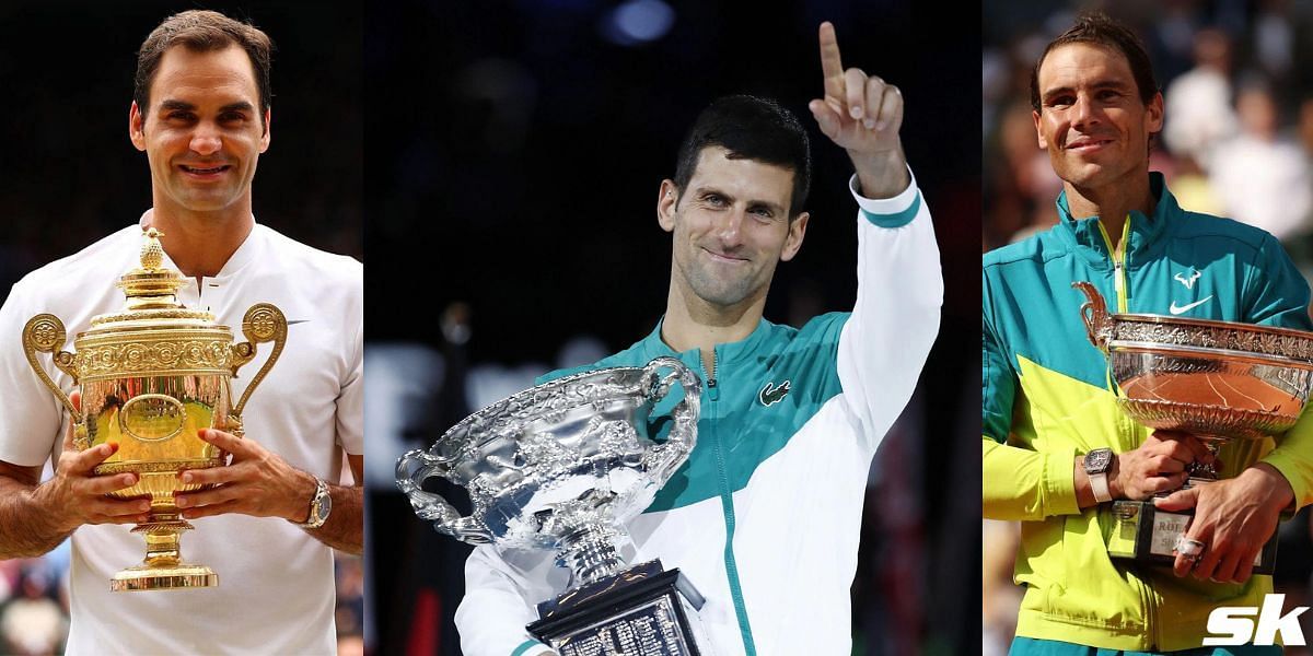 (From L) Roger Federer, Novak Djokovic, and Rafael Nadal.