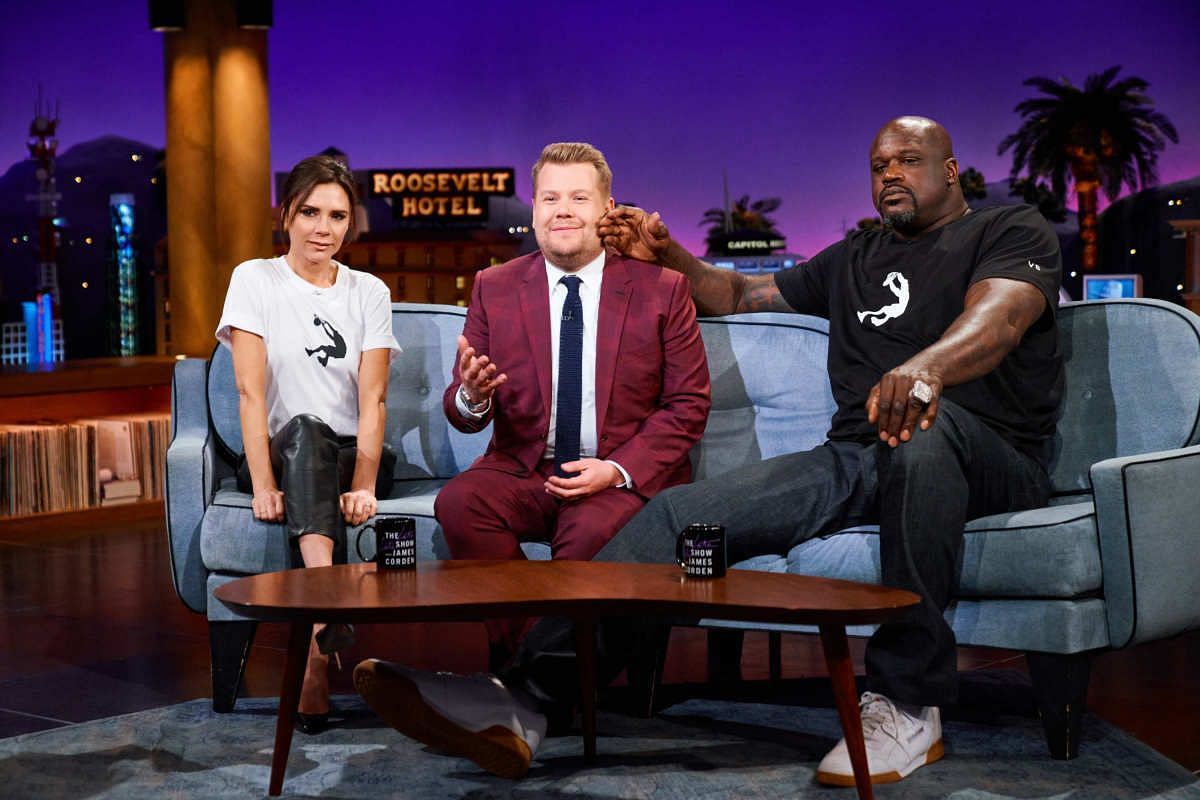 Shaquille O&#039;Neal and Victoria Beckham on &quot;The Late Late Show with James Corden&quot;