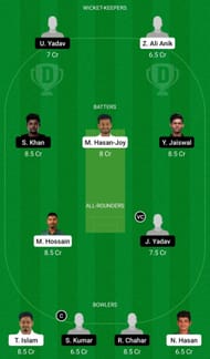 Dream11 Team for Bangladesh A vs India A - 1st Unofficial Test.