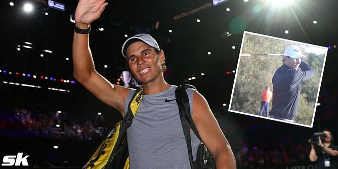 Rafael Nadal welcomes tennis off-season by playing in doubles golf tournament in Palma alongside his uncle Miguel Angel