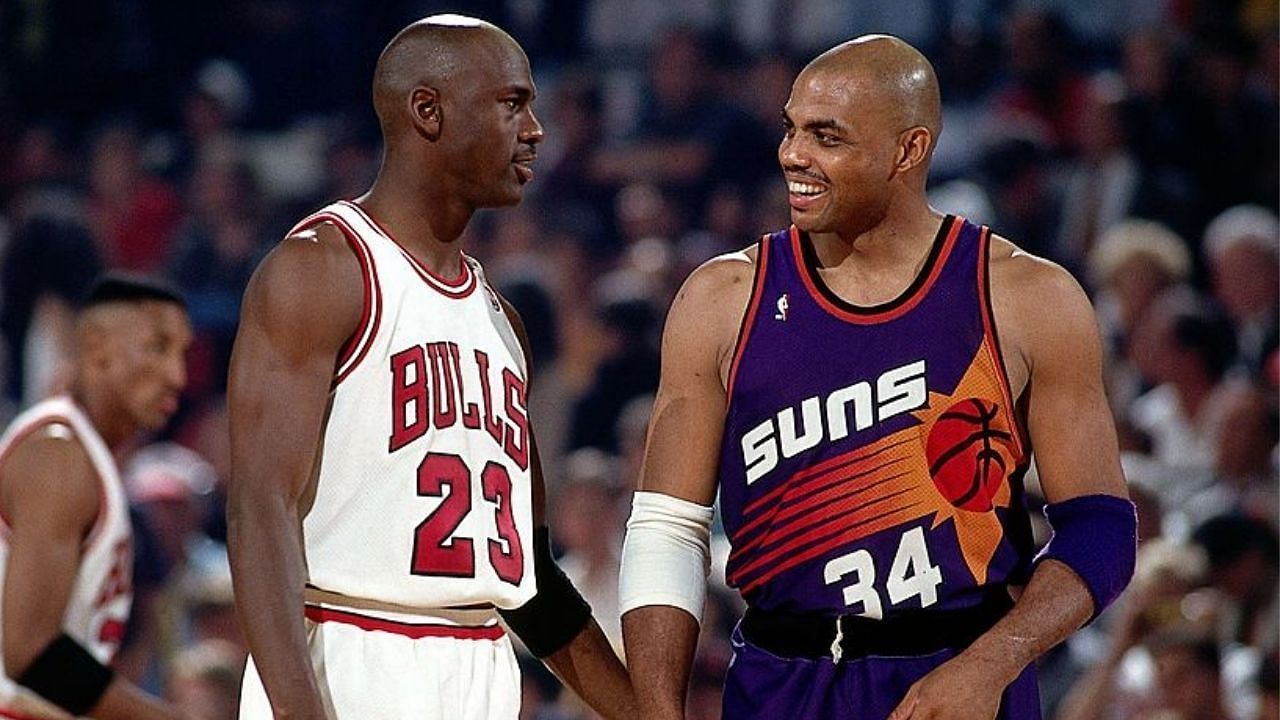 NBA legends Michael Jordan and Charles Barkley 