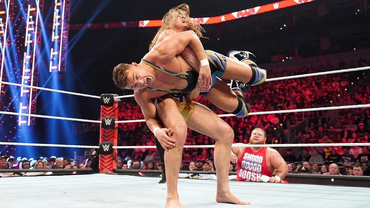 Chad Gable shooshed Riddle on WWE RAW.