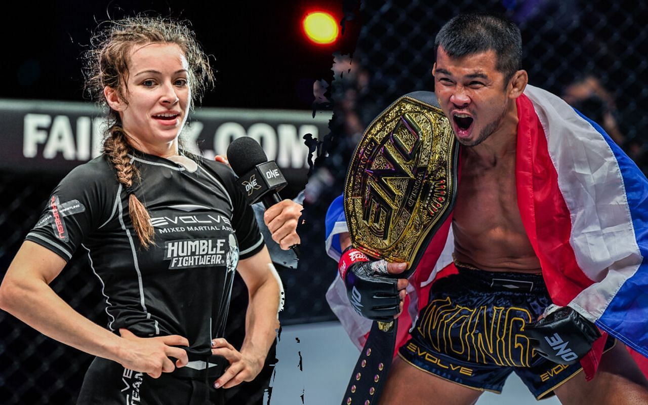 Danielle Kelly (left) and Nong-O Gaiyanghadao (right). [Photos ONE Championship]
