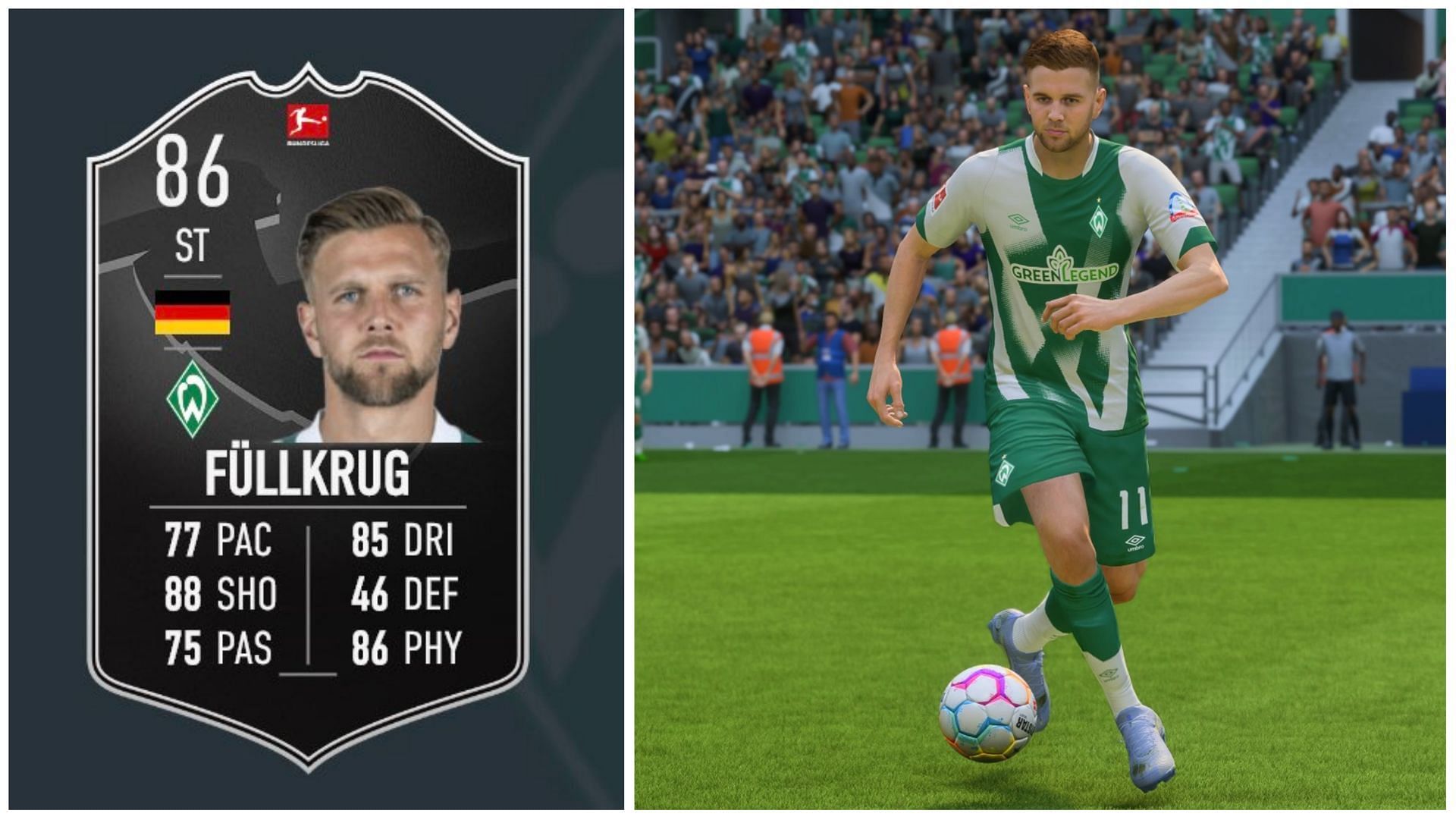 Niclas Fullkrug is the Bundesliga POTM for the month of October (Images via EA Sports)