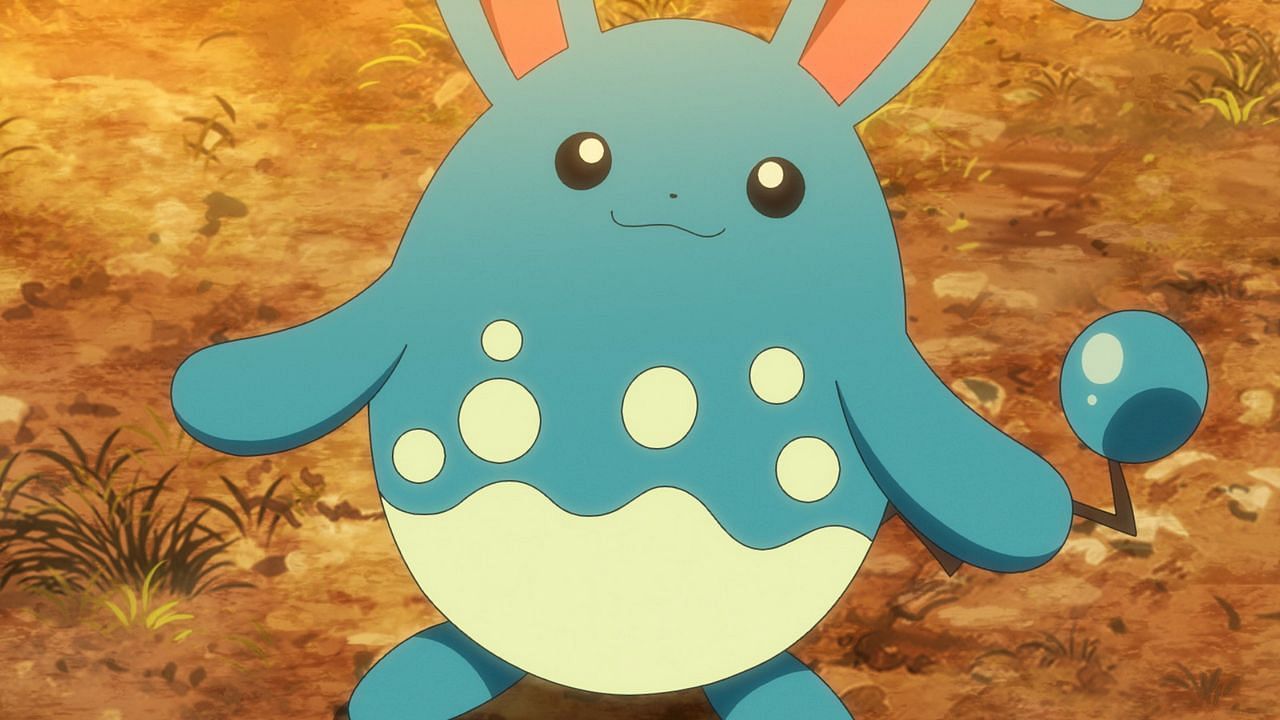 Azumarill as it appears in the anime (Image via The Pokemon Company)